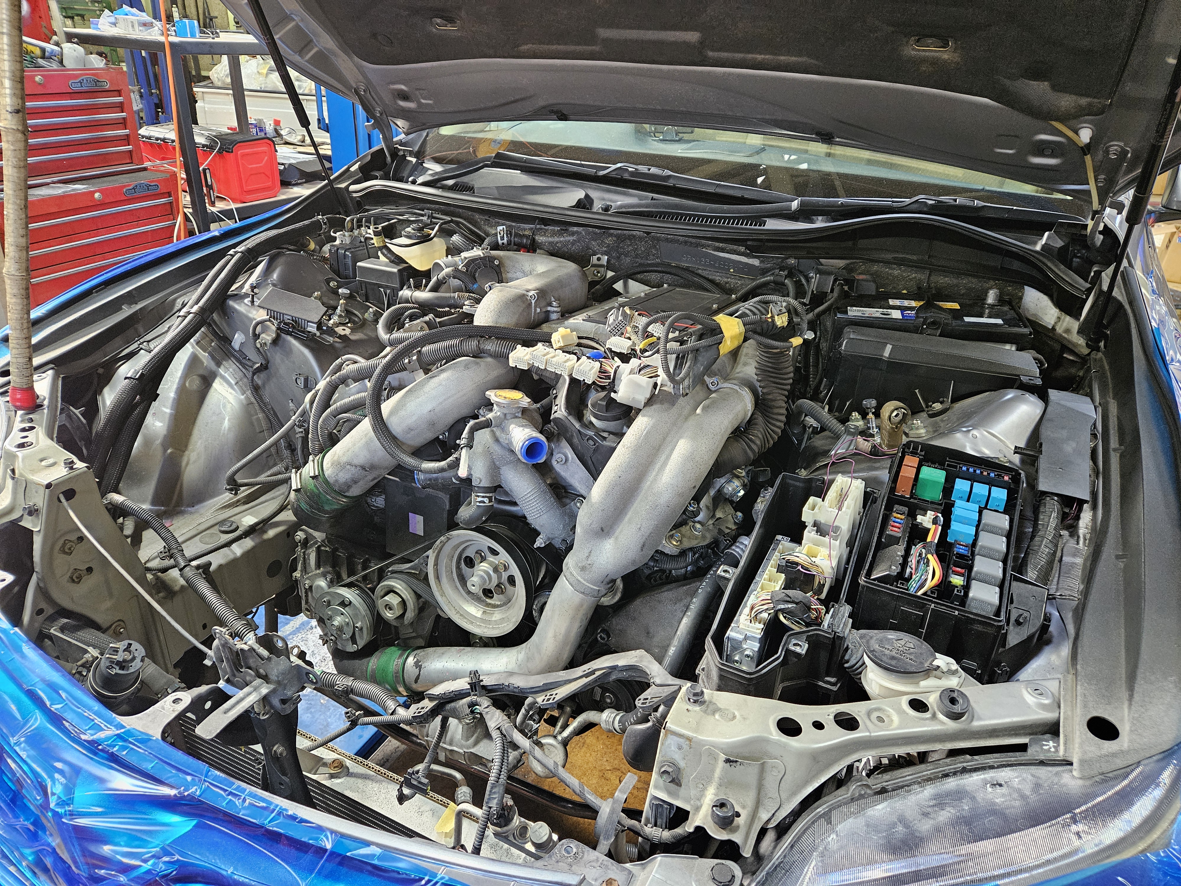 GRX133 前期マークX TOMS+M車両 2GR-FSEエンジンを載せ替えへ！ | 東海