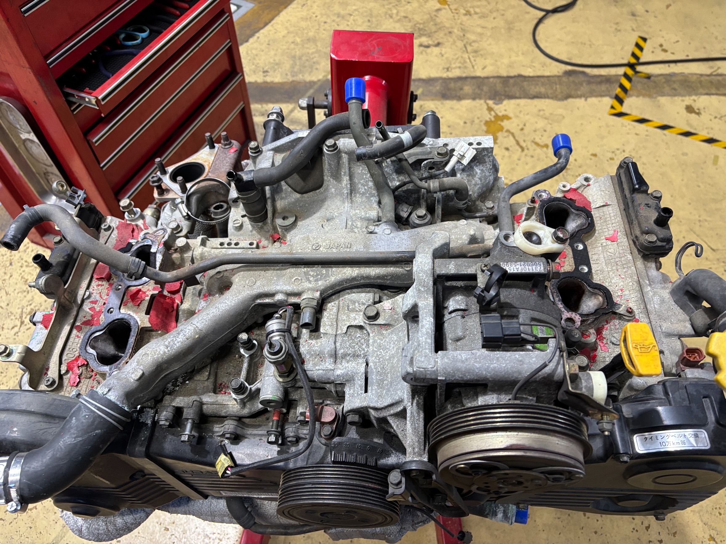GC8型インプレッサ STI-Ver6 RA-LTDのEJ207 エンジンOHが本格的に始動 GC8型インプレッサ STI-Ver6 RA-LTDのEJ207 エンジンOHが本格的に始動